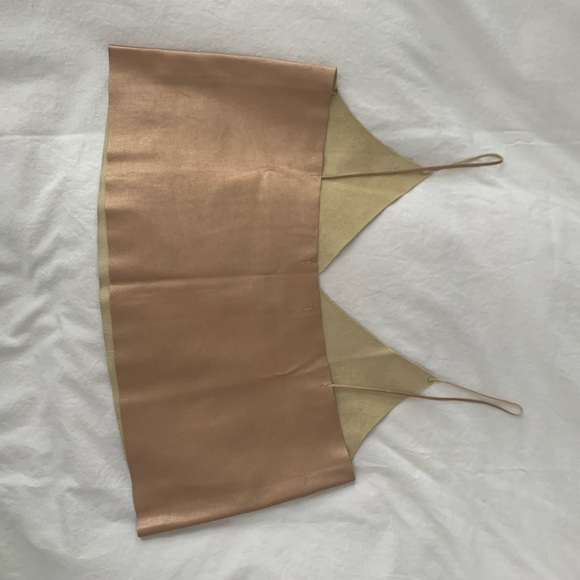 Zara Gold Suede Top - Picture 3 of 4